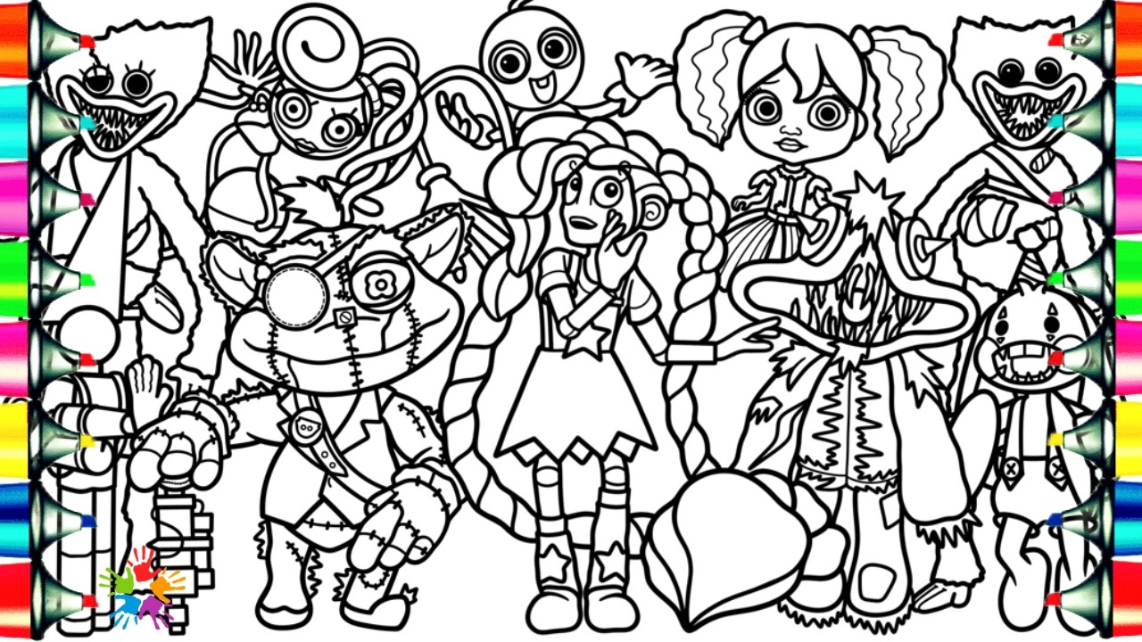 Poppy Playtime Chapter 5 New Coloring Pages / How To Color Lily Lovebraids and Giblet