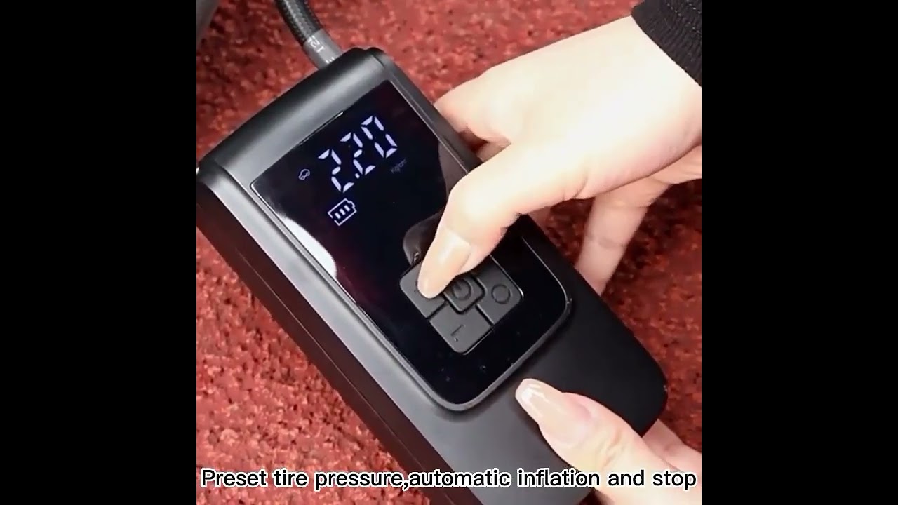 Compresseur d'air portable pour gonfleur de pneus avec manom&egrave;tre - Pompe &eacute;lectrique 150PSI @temu