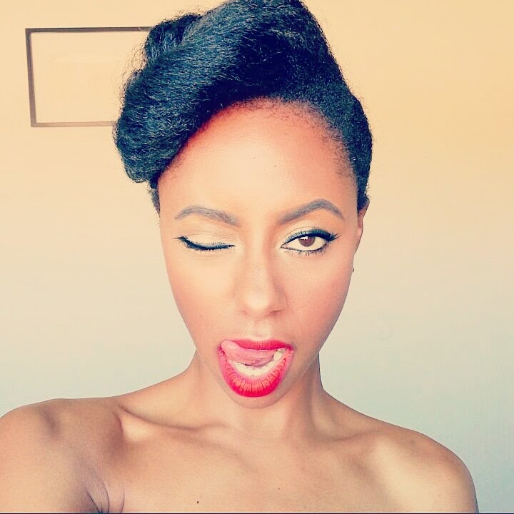 Simple, chic, Retro protective style on 4c natural hair