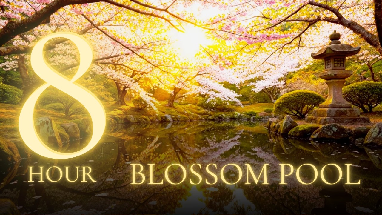 Blossom Pool — Japanese Garden Sounds for Sleep | 8 Hours