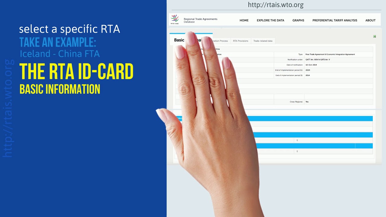 WTO Database on RTAs Tutorial series – Episode 3