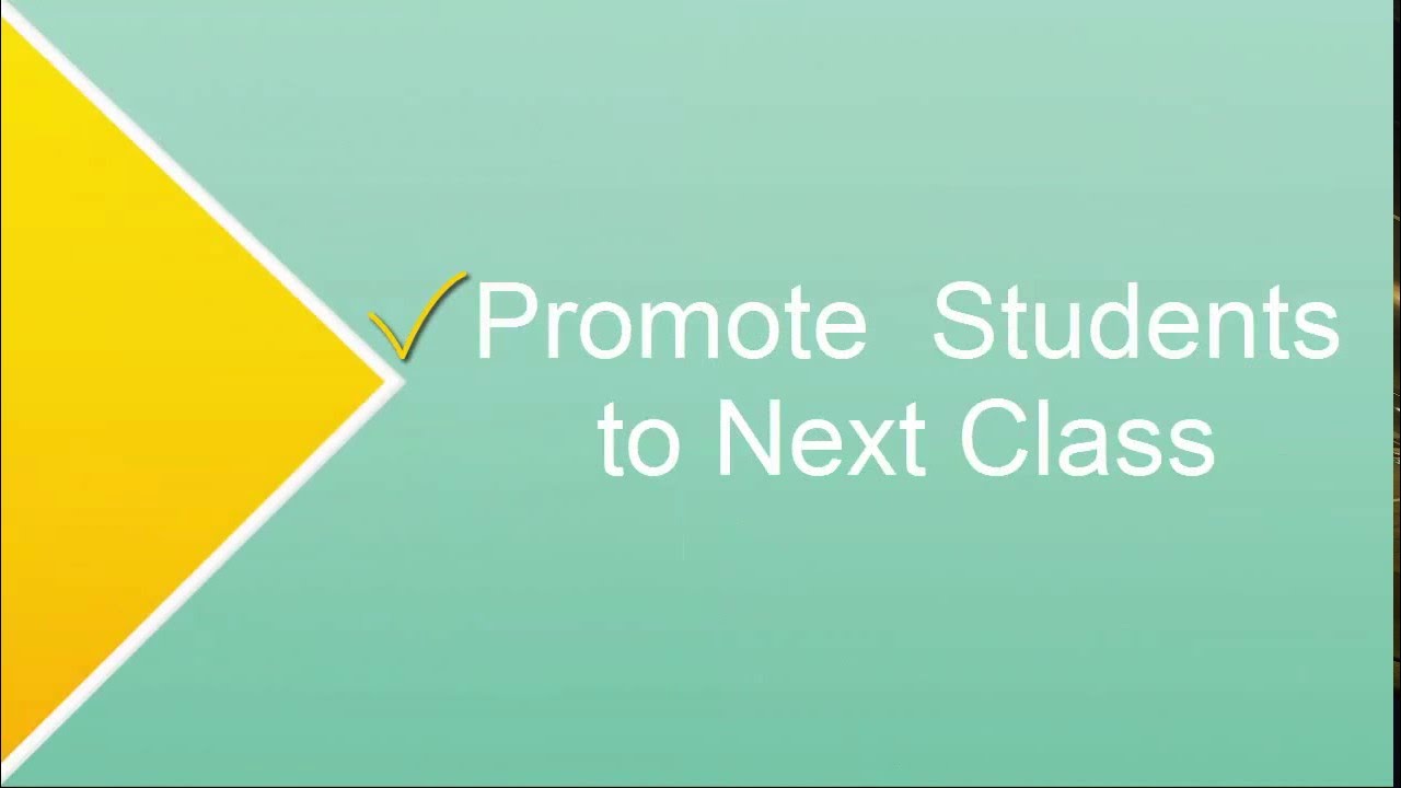 Promote Students to next class section