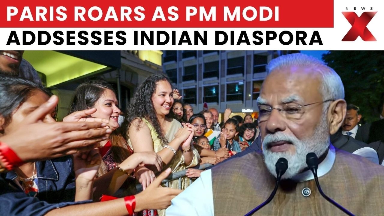 PM Modi Address Indian Diaspora in Paris After Warm Welcome | NewsX World