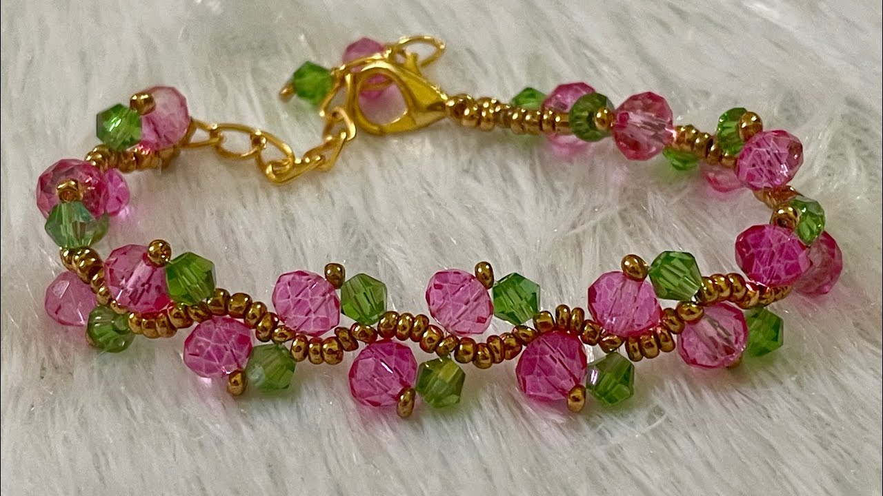 Bracelet Style-58 #rosebud#diy #giftideas#returngifts #bracelettutorial#handmade #customizedbracelet