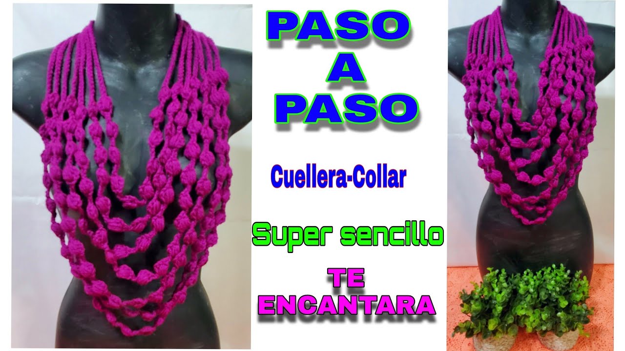 Cuellerita-Collar a Crochet  super fácil de hacer