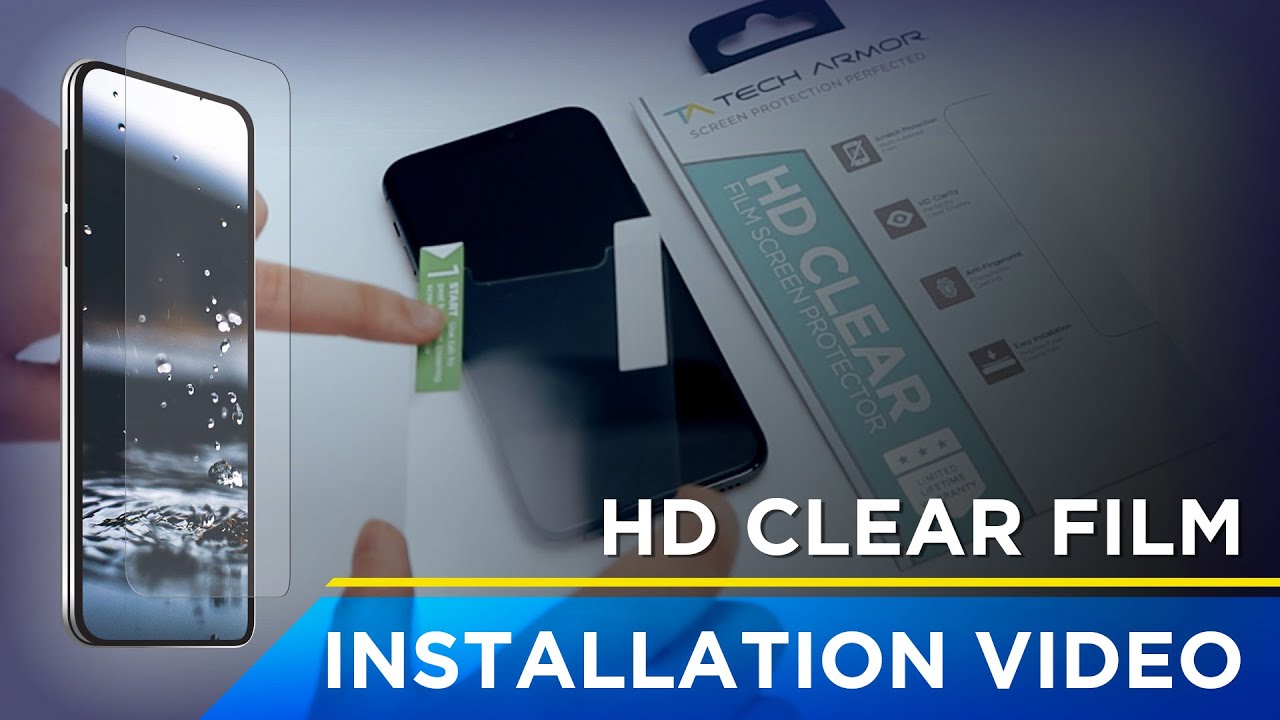 Tech Armor HD Clear PET Screen Protector Installation Video
