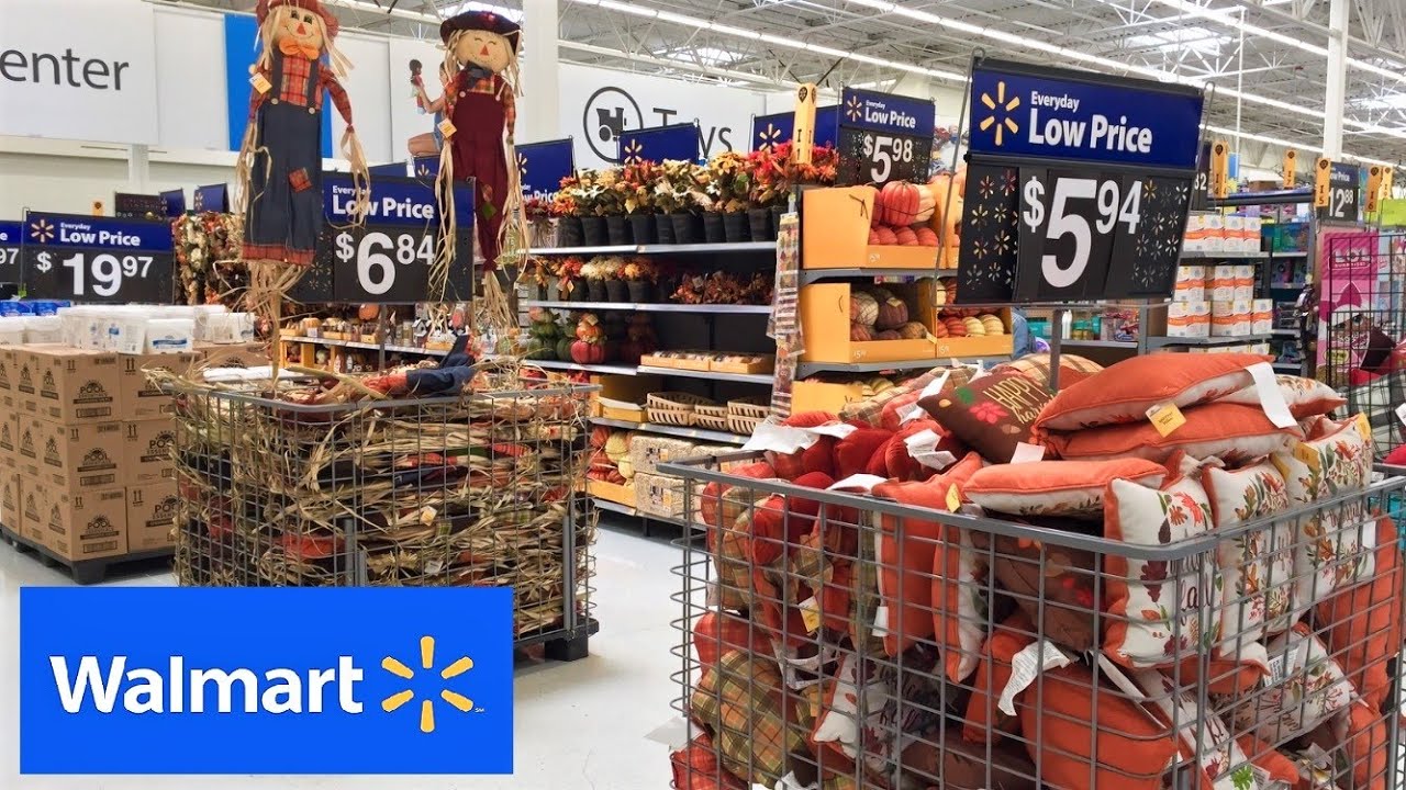 WALMART FALL DECORATIONS HARVEST THANKSGIVING HOME DECOR SHOP WITH ME SHOPPING STORE WALK THROUGH