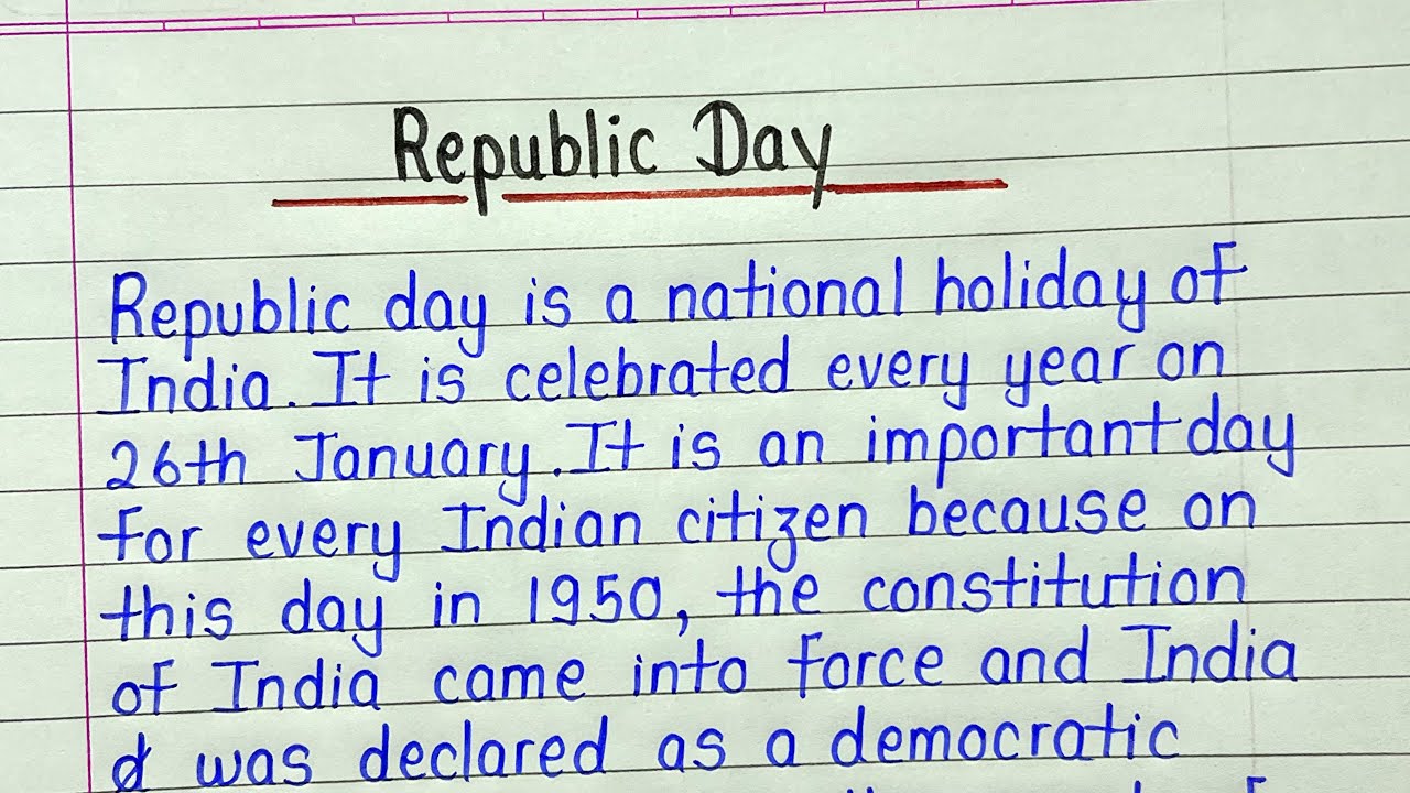 Write about republic day in english || Essay on republic day for students || Republic Day paragraph