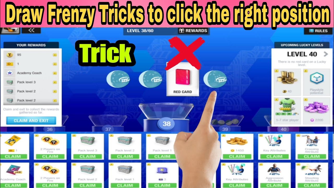 *New* Draw Frenzy tricks to click on the right position - Top Eleven 2024 ! Do not lose tokens !