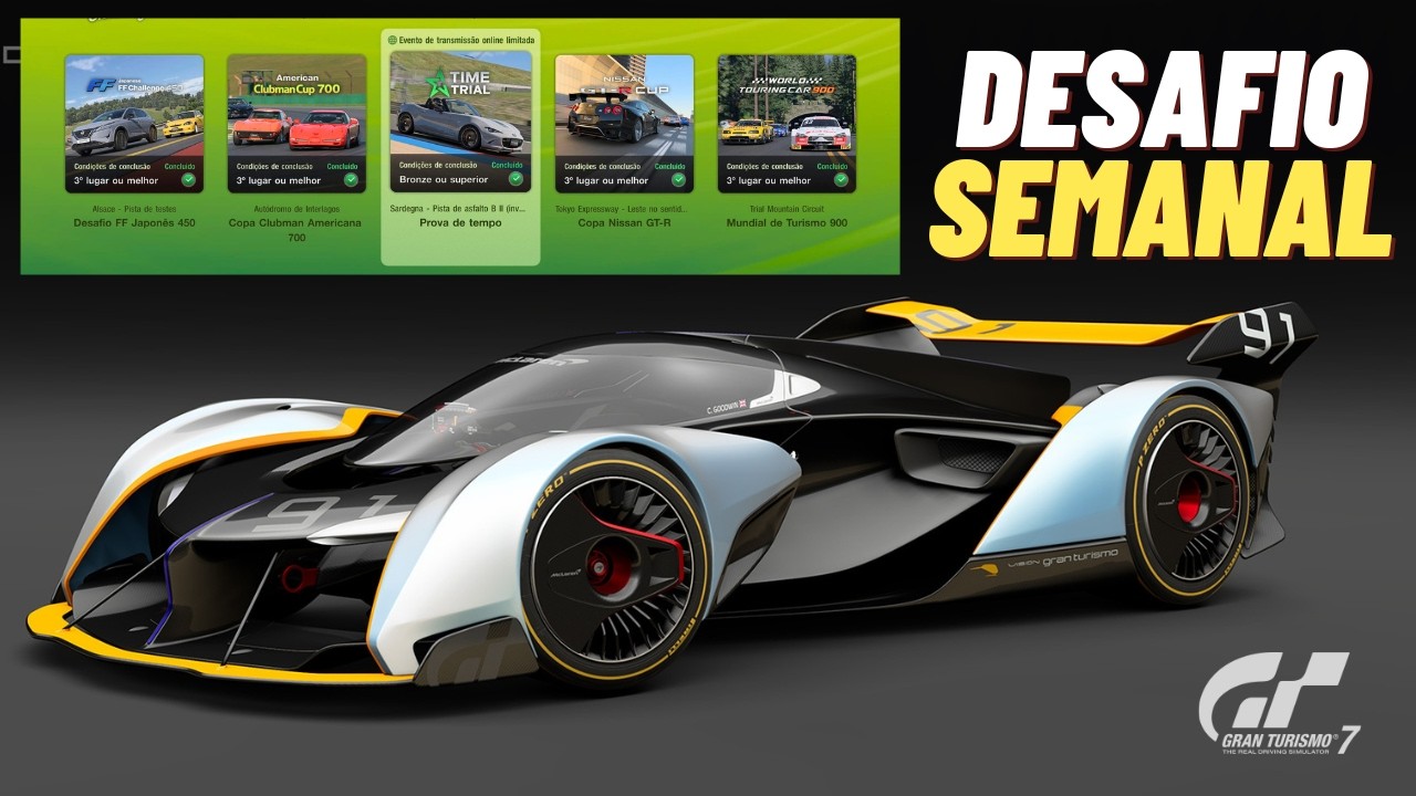 GRAN TURISMO 7 | Weekly Challenge McLaren VGT e mais #playstation #racing