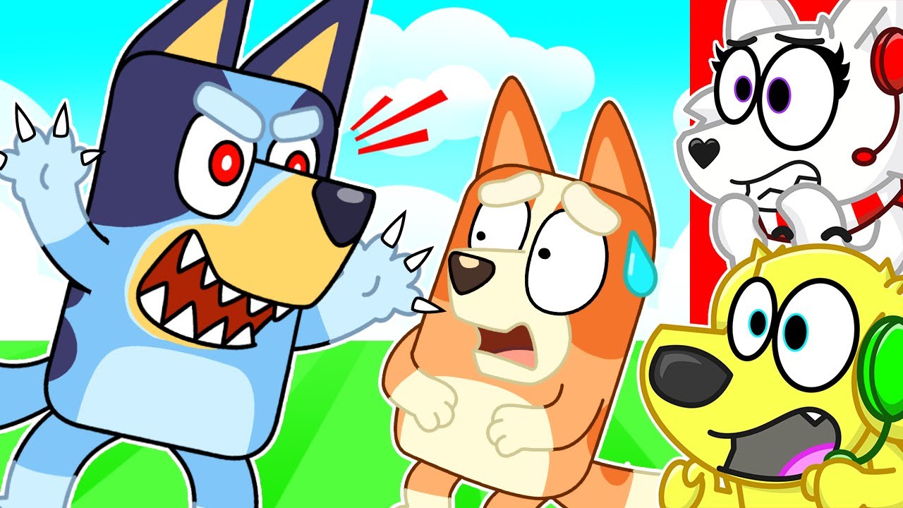 БЛУИ Сходит с ума!! Roblox ESCAPE HUNGRY BLUEY...??