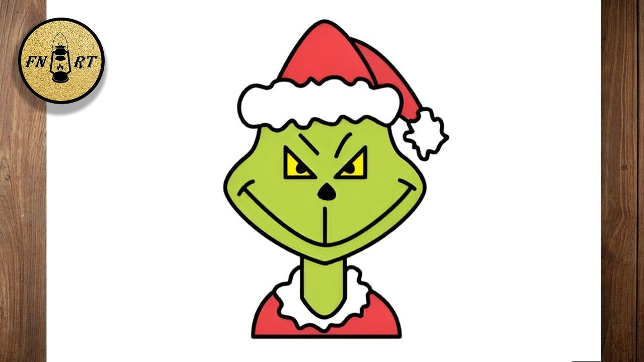 How to draw the grinch face easy step by step