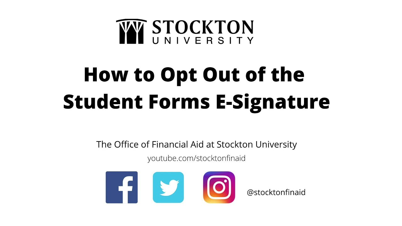 How to Opt-Out of the Student Forms E Signature