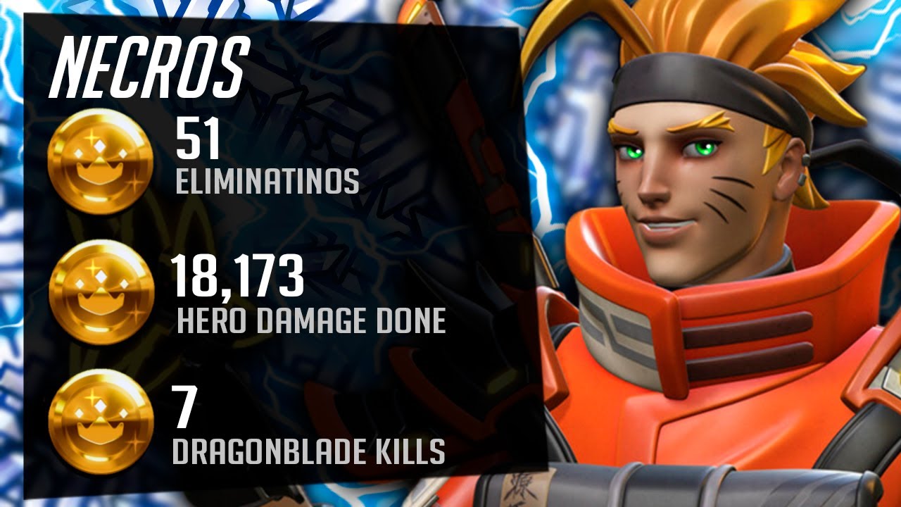 Necros OP Genji Main - 51 elims! POTG! [ Overwatch Season 33 Top 500 ]