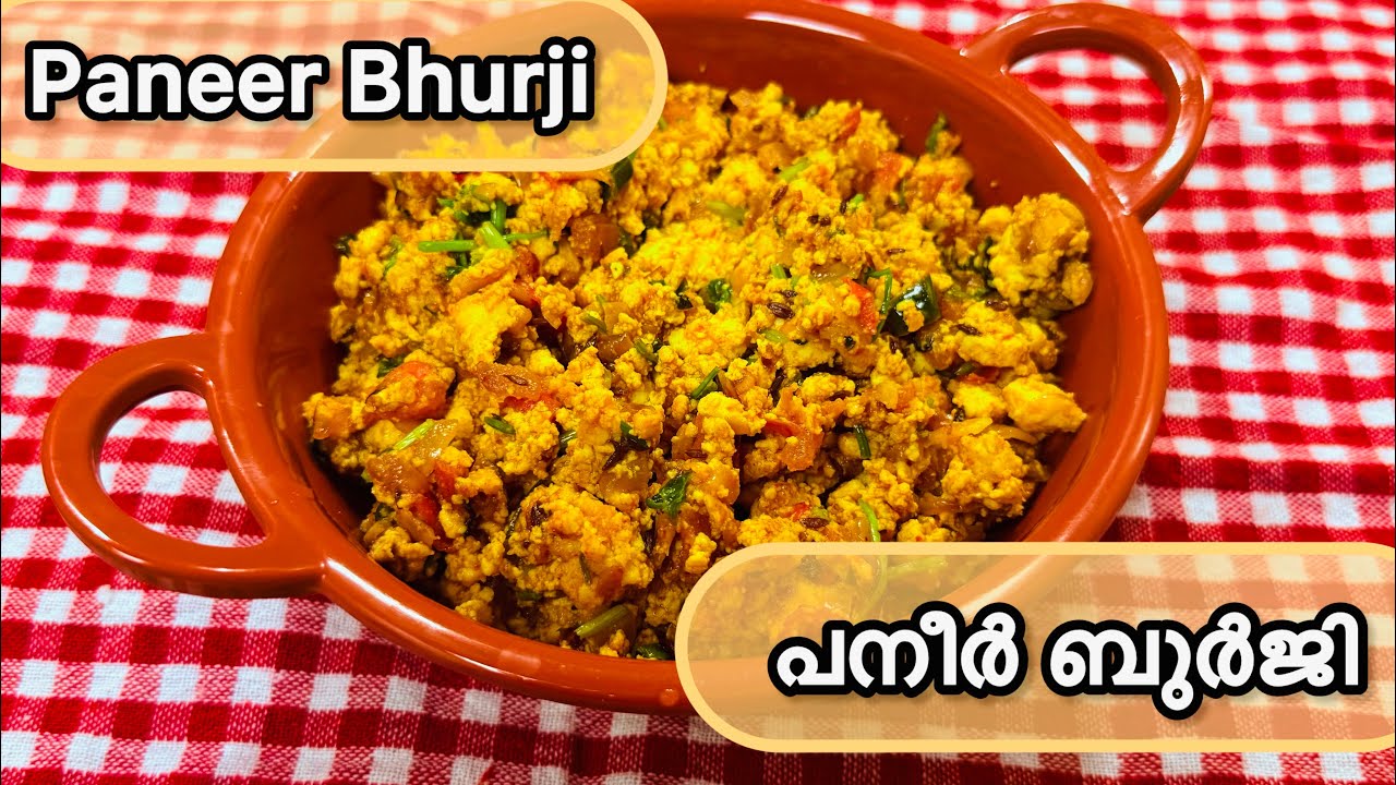 Paneer Bhurji || പനീർ ബുർജി || Easy vegetarian side dish for chapati in 10 mins || North Indian