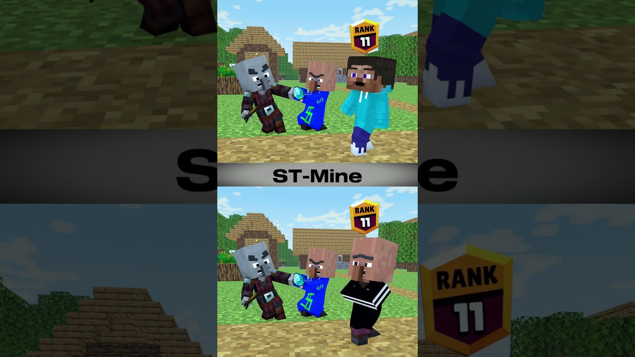 Baby Steve VS Bad Villager. Pillager Kidnaps Alex. #shorts