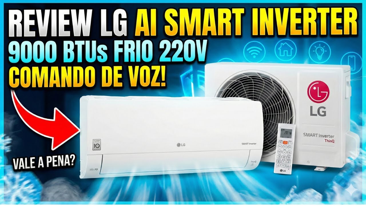 Ar Condicionado LG AI Smart Inverter 9000 BTUs Vale a Pena ? 🤖❄️ Review Completo + Economia Real