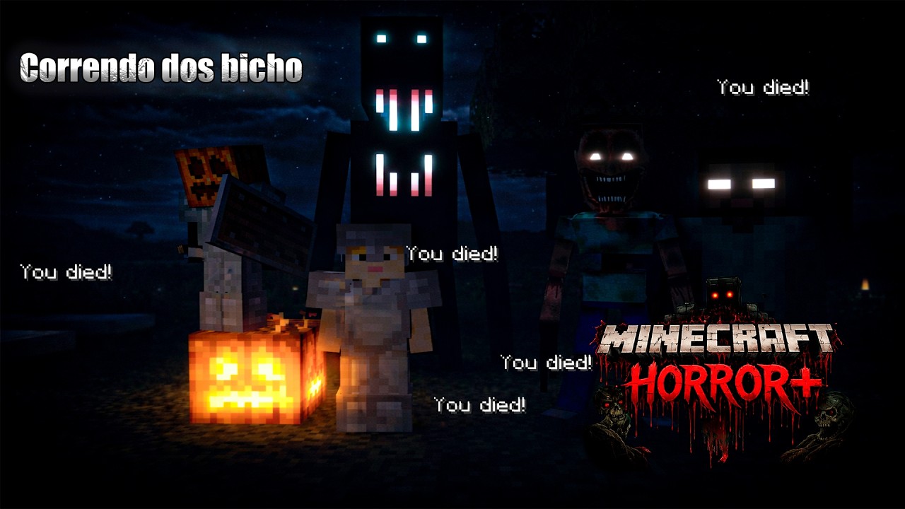 Minecraft- Correndo dos bicho -mod horror + Pt2 @zzzmiojo