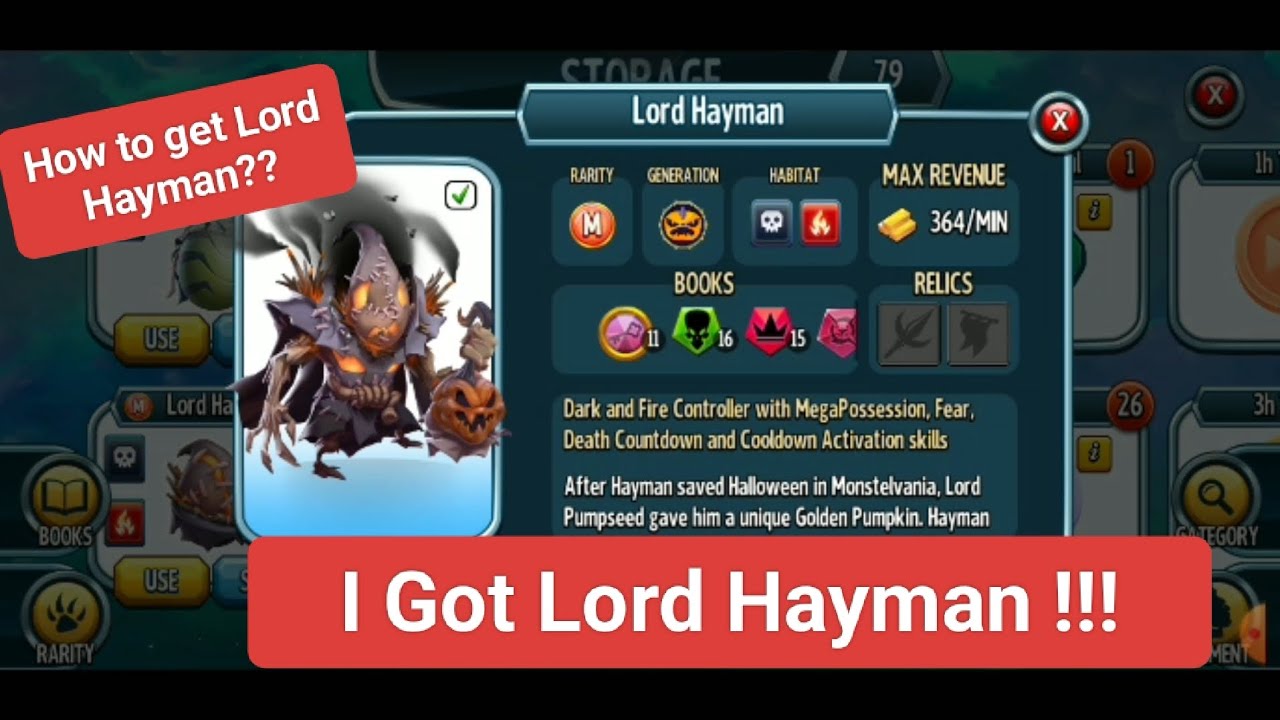 I Got Lord Hayman | How To Get Lord Hayman In Monster Legends| MONSTER LEGENDS