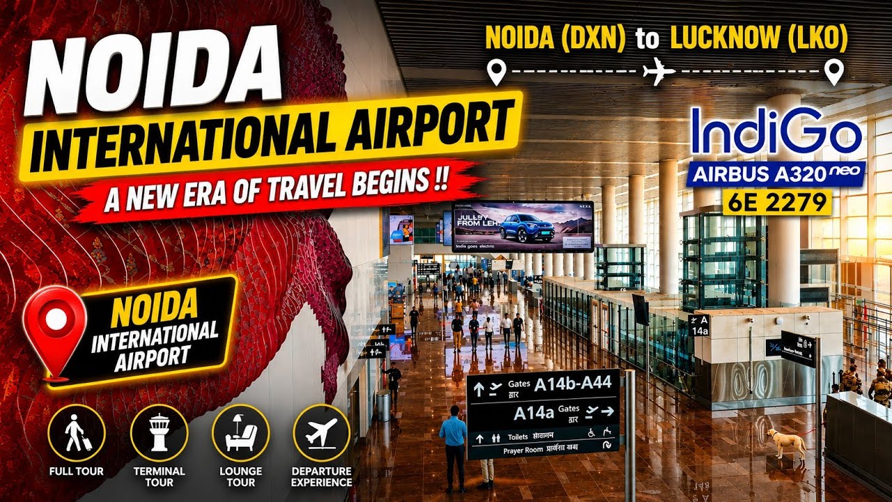 Flying from STUNNING Noida International Airport | Noida to Lucknow [ FULL FLIGHT & GUIDE ]