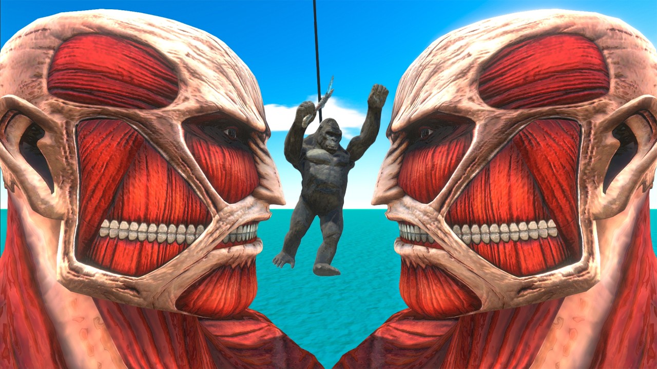 Colossal Titan and Reach the Evolution Gate 2 - Animal Revolt Battle Simulator