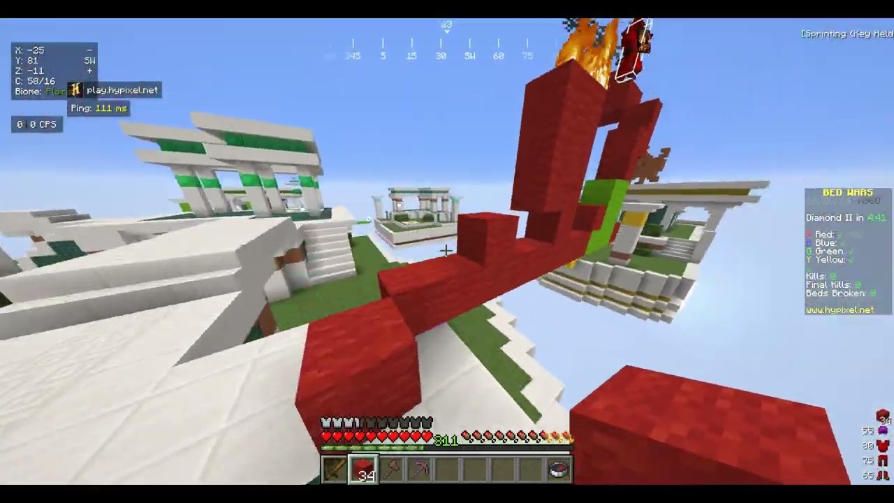 Hypixel Bedwars 3s #bedwars #minecraft #hypixel