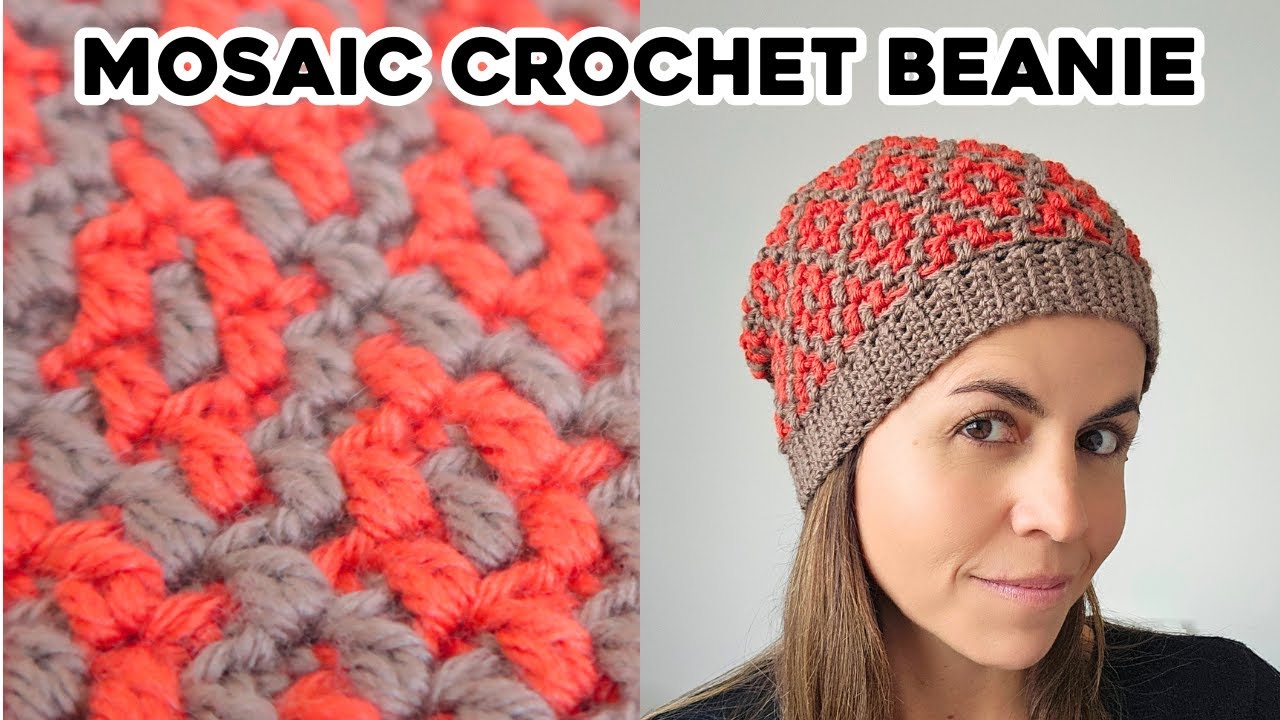 CROCHET MOSAIC BEANIE | how to crochet the easiest hat in the mosaic crochet technique step by step!