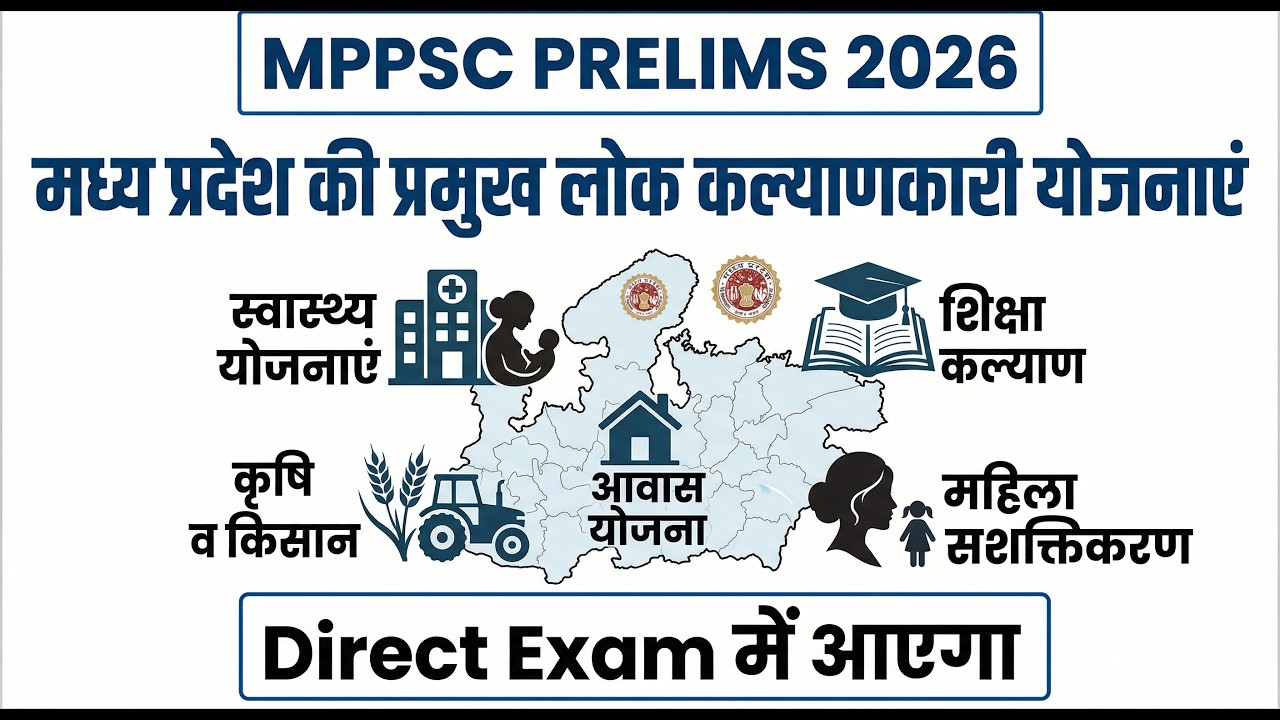 Major Public Welfare Schemes of Madhya Pradesh | MPPSC Prelims 2026 | MP Government Schemes