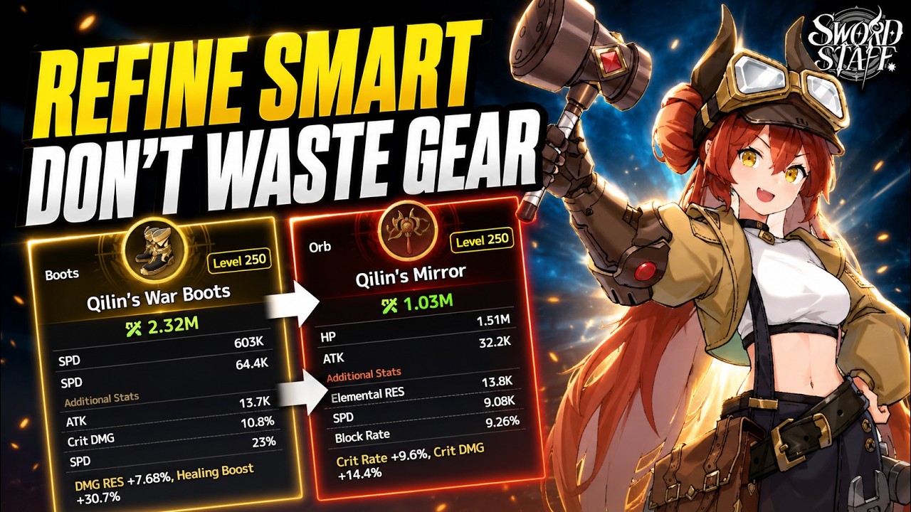Хватит тратить снаряжение! Гайд по перековке и аффиксам для F2P и донатеров【Sword x Staff】