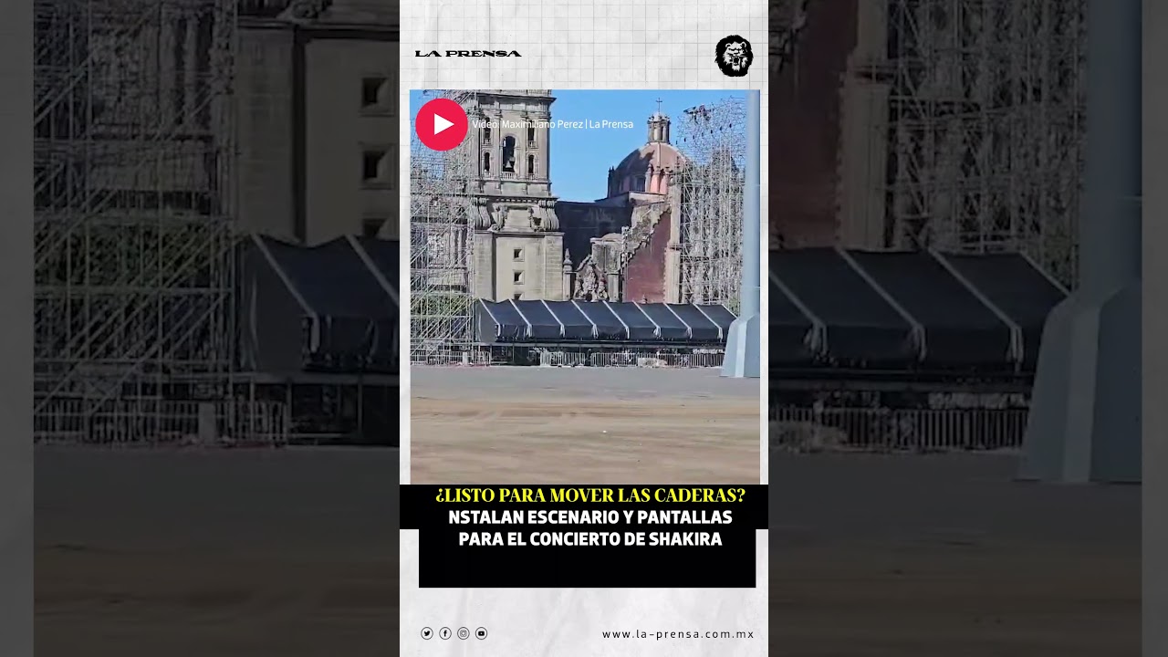 &iquest;Listos para mover las caderas? 💃🏼 Instalan escenario para el concierto de #Shakira #cdmx