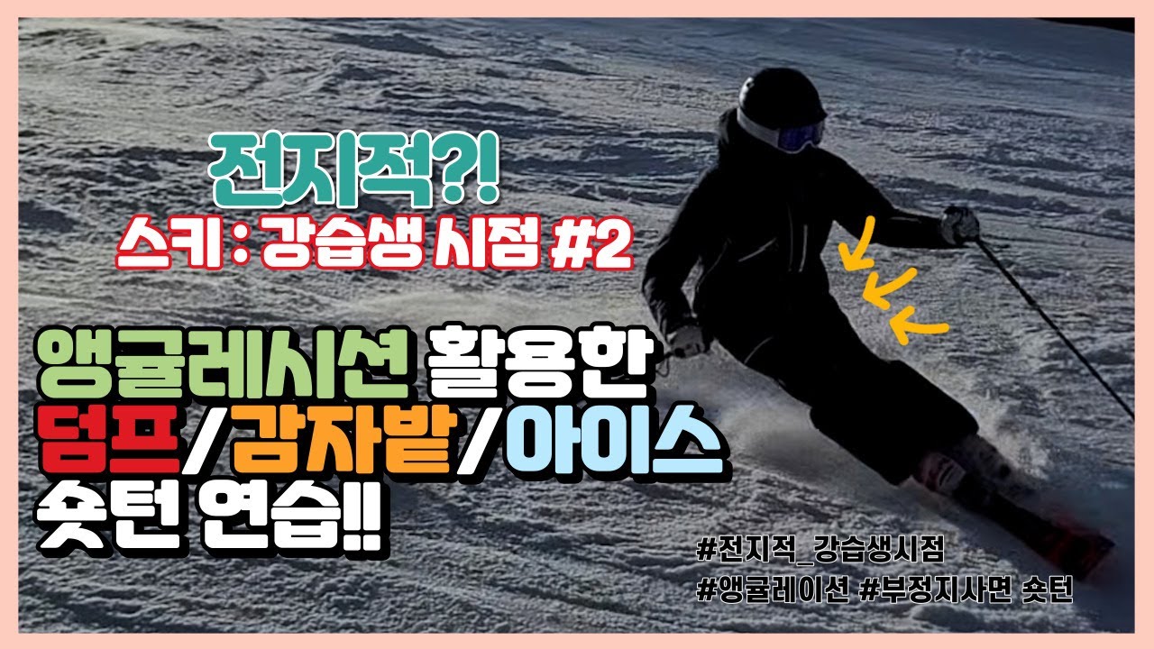 [숏턴]:앵귤레이션 활용한 연습ㅣ#2전지적_강습생시점ㅣ웅이의 취미생활ㅣ 스키 보드ㅣski