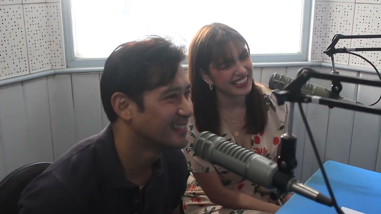 Martin Javier interviews fellow artists Rocco Nacino, Andrea Torres at GMA Radio in Kalibo