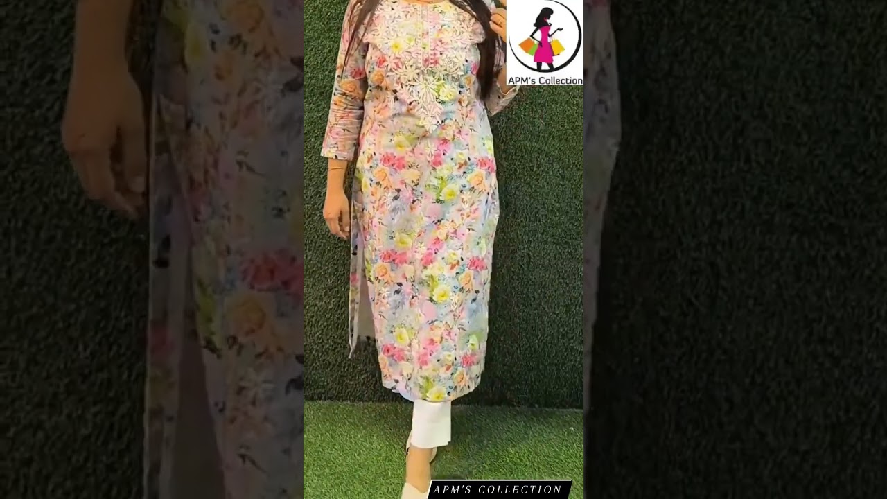 Linen pant set @apmsbypriya ::Get this beautiful floral print pure linen kurta 