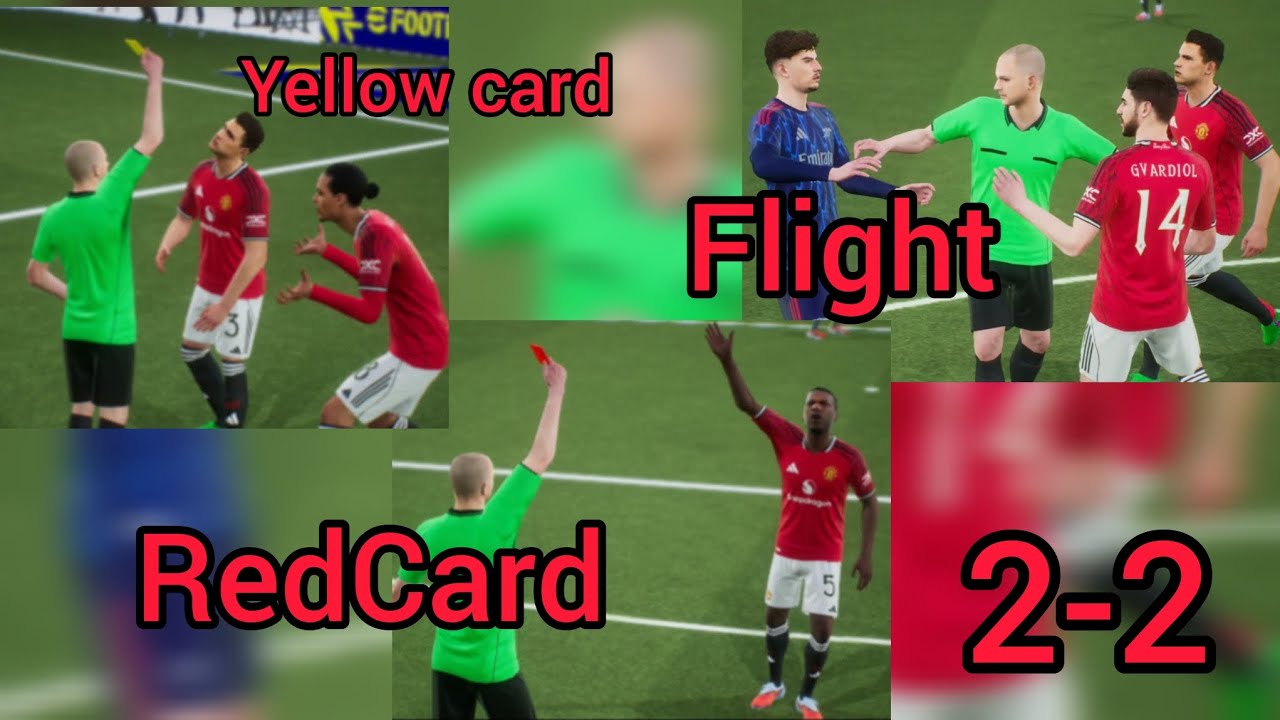 Filght- Red Card  | Watch till the End | Intense match between  Manchester United vs Arsenal 