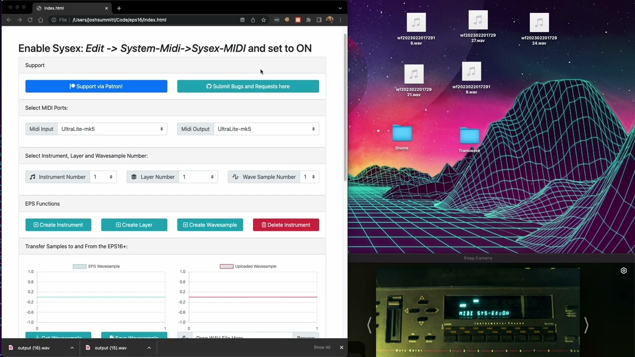 Transfer Samples and Create Transwaves on the Ensoniq EPS16+