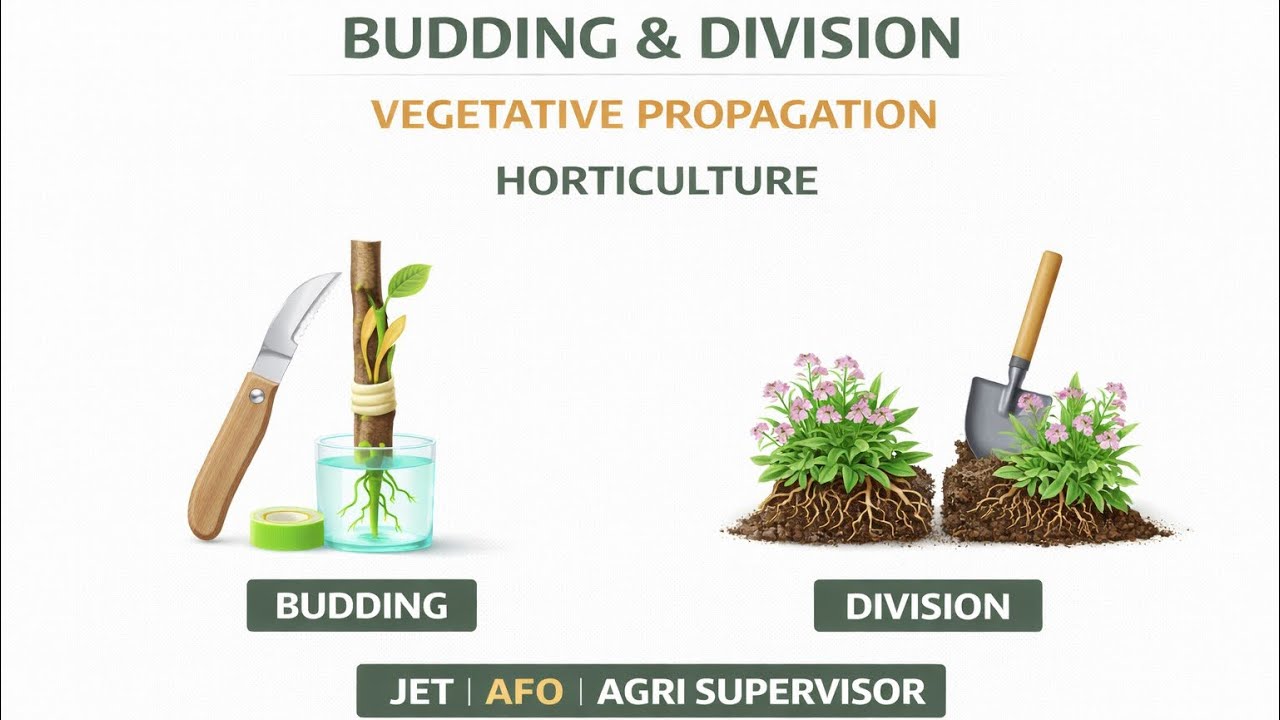 Budding & Division | Vegetative Propagation | Horticulture | JET | AFO | Agriculture Supervisor