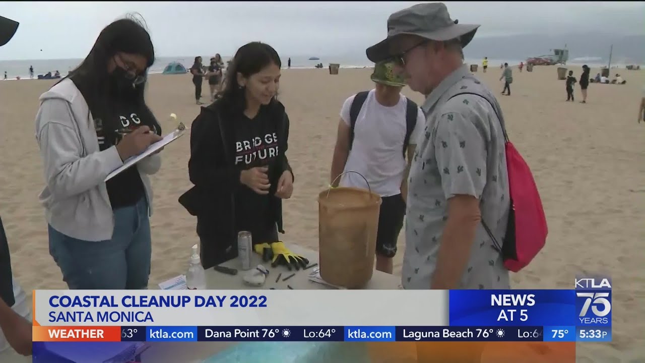Thousands of volunteers clean up California's beaches