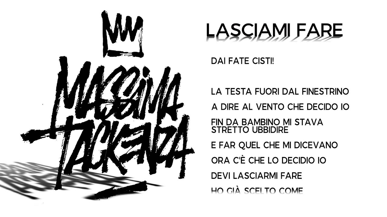 8 - LASCIAMI FARE (Testo | Lyric video)