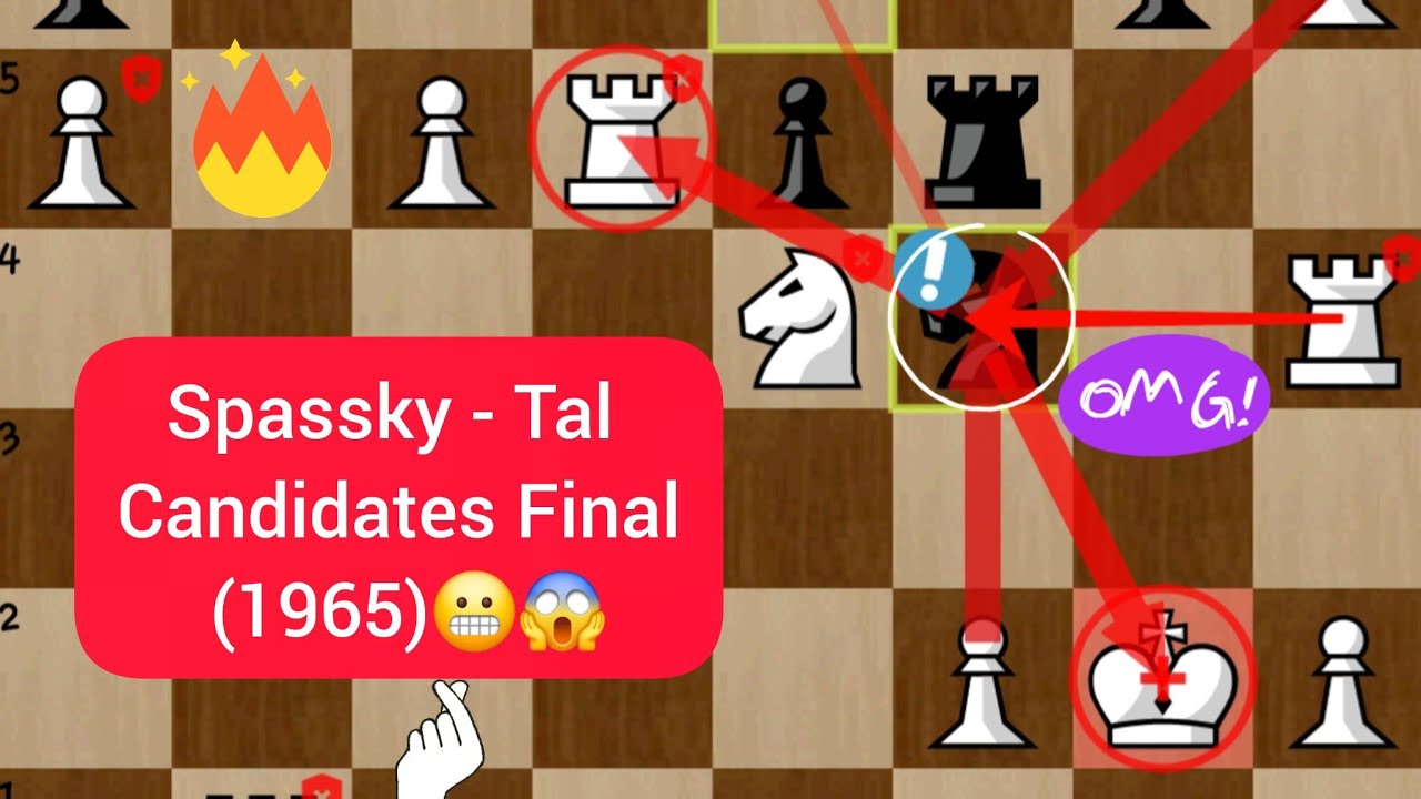 Candidates😬||Boris Spassky vs Mikhal Tal(1965) What A Attack!😱🥵