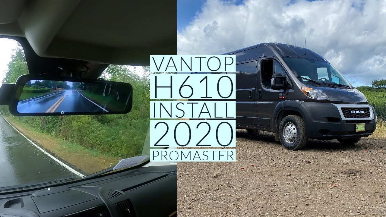 Van Life - VANTOP H610 Камера заднего вида, установленная в Ram Promaster