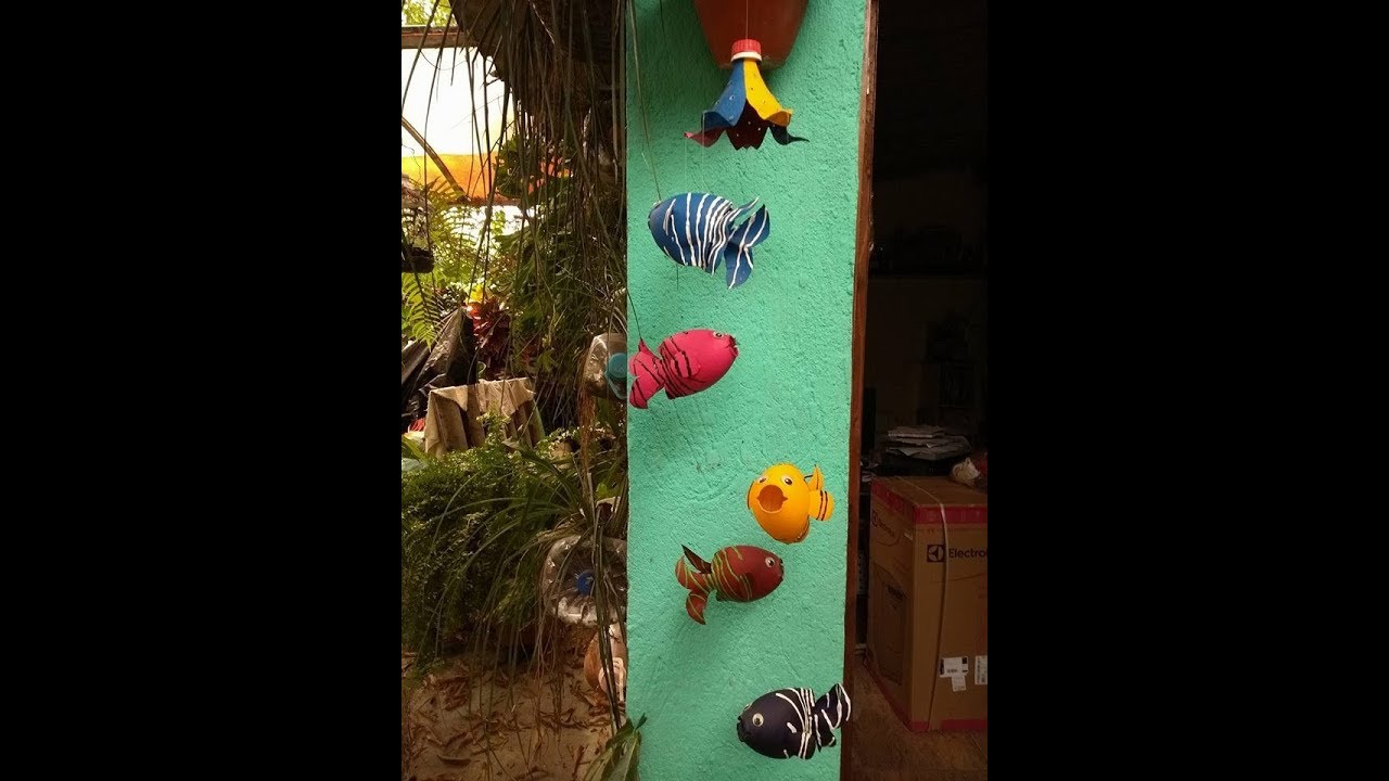 Móbile de peixinhos em PET