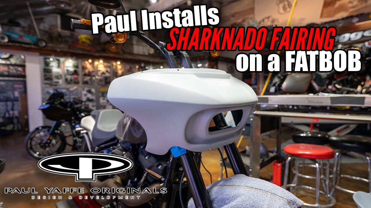 Paul INSTALLS a SHARKNADO Fairing on a FatBob!