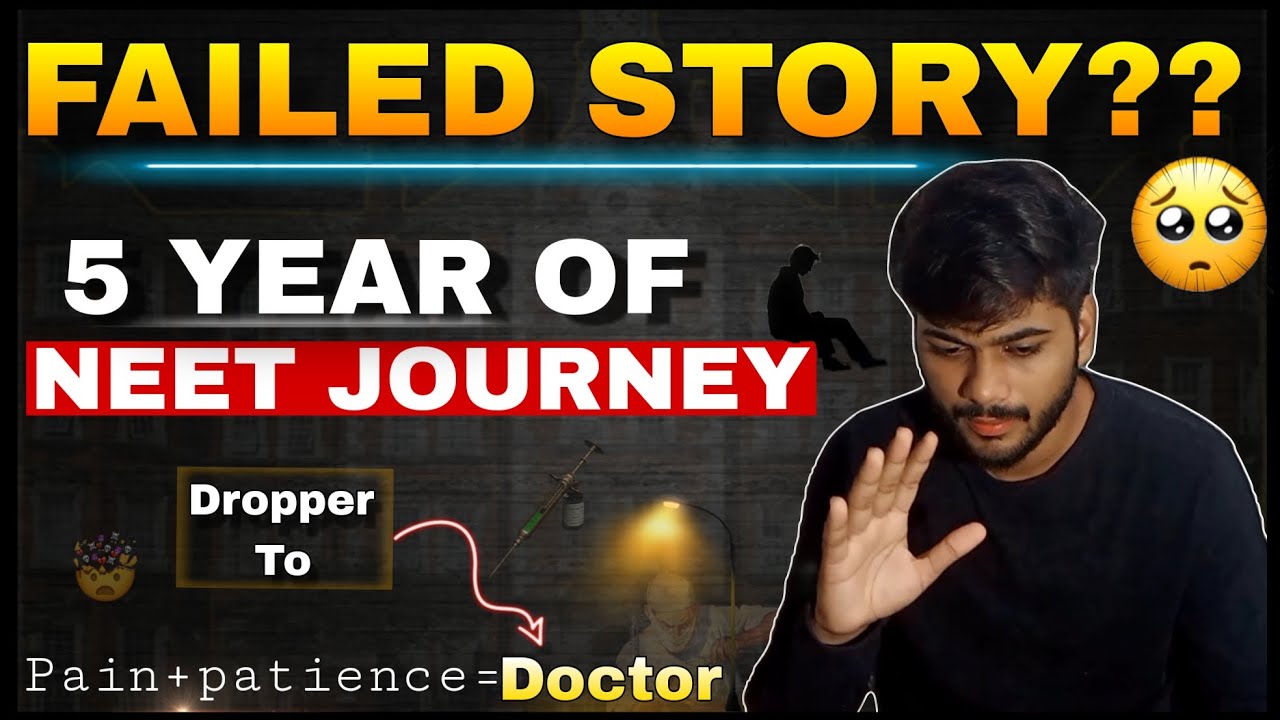  NEET JOURNEY😳- 5 Year Of Pain & Hope💪 FINALLY DOCTOR DREAM😍|| Drop,failure,Comeback🔥|| #neetjourney