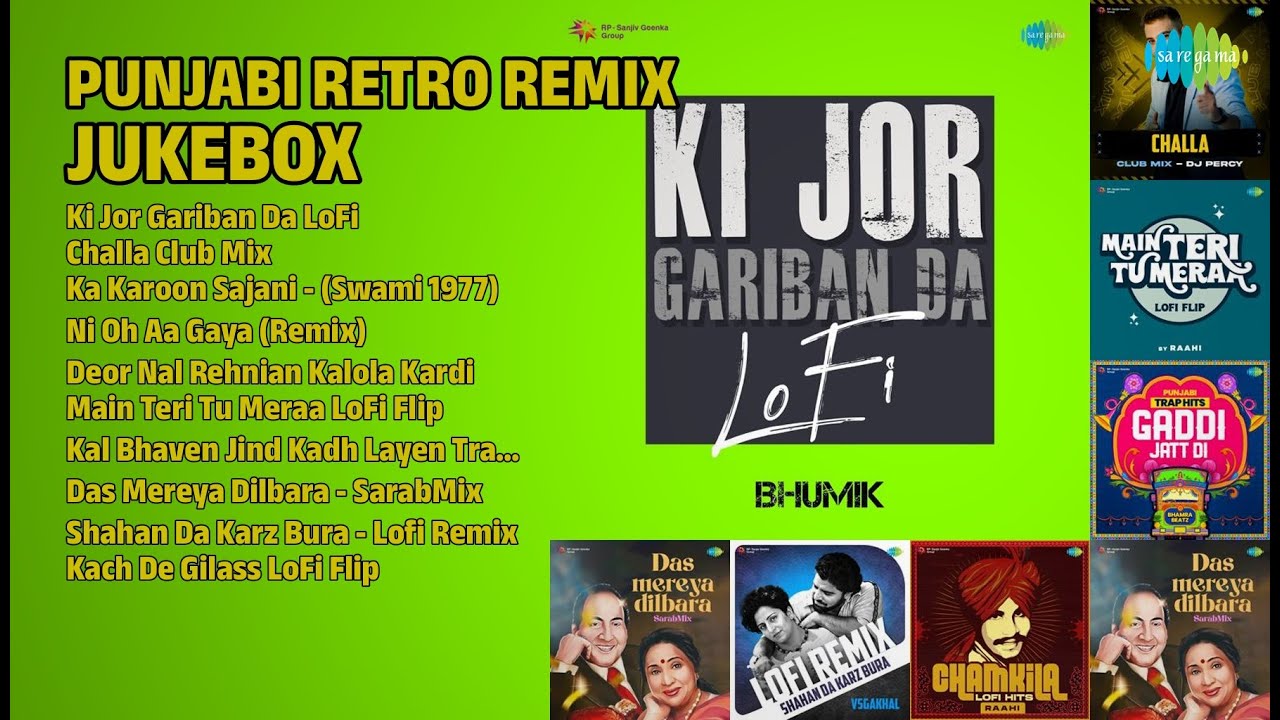 Retro Punjabi Remix Jukebox | Amar Singh Chamkila Songs | Ki Jor Gariban Da LoFi