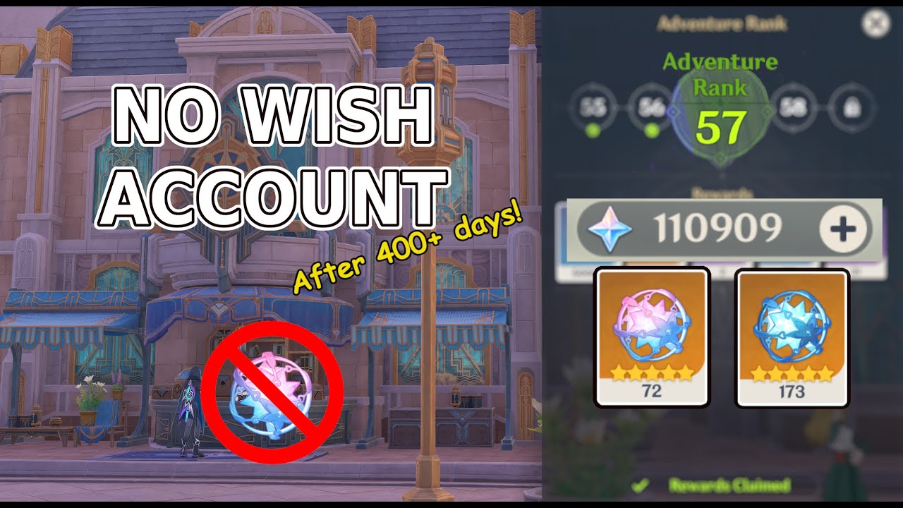 My 2 year old No Wish account in Genshin Impact