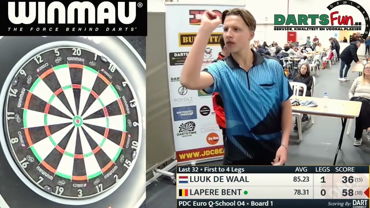 Luuk de Waal vs Lapere Bent Highlights / JDC Euro Q-School Event 04 Last 32 2026