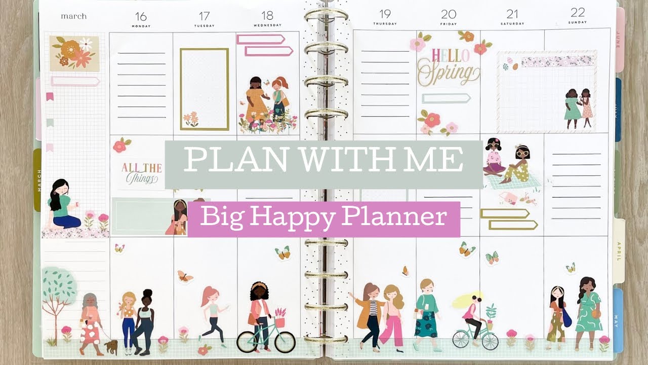 PLAN WITH ME | BIG HAPPY PLANNER | Spring Begins | Mar. 16.-22.2026