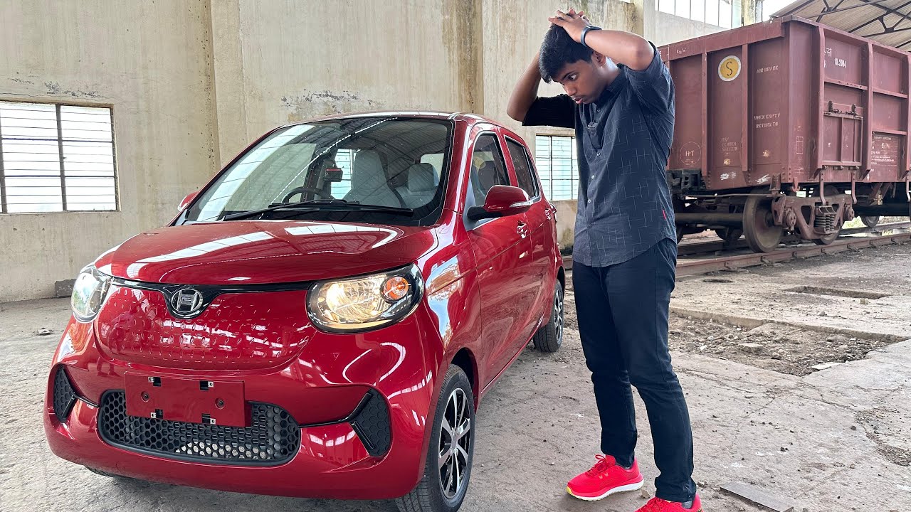 First Electric Car Manufactured @tirupur 🚗🔥- Cheapest 🤯 - 4**KM Range ⁉️ - Views Of Rithik