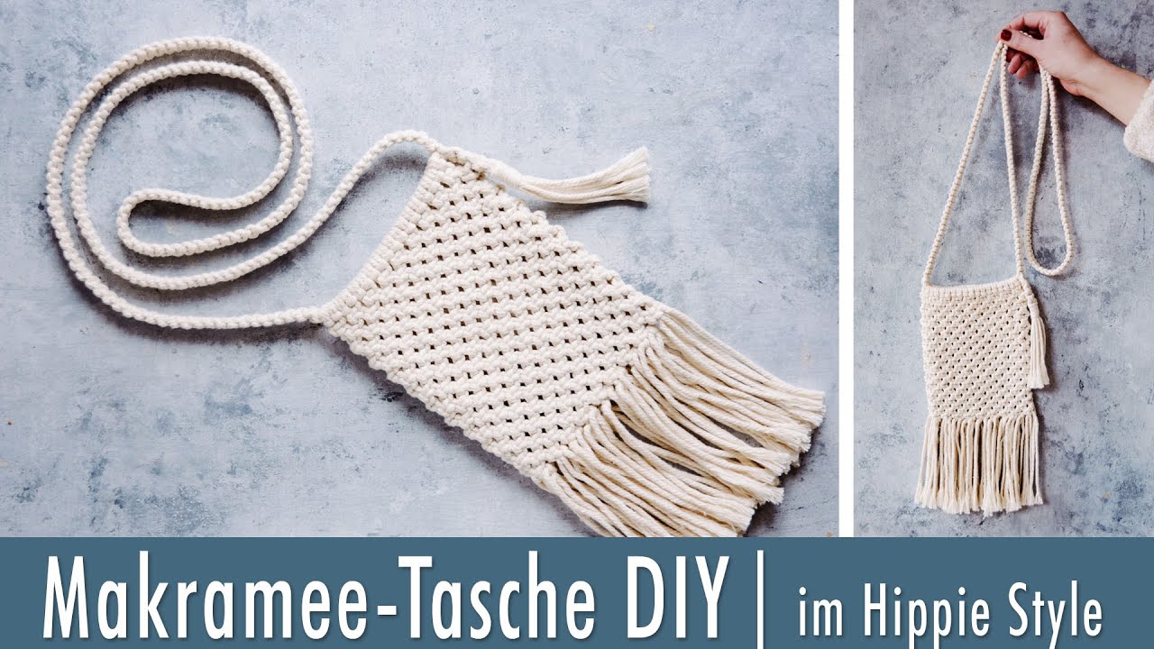 Makramee Tasche im Hippie Style | DIY | Umhängetasche Schritt für Schritt Anleitung