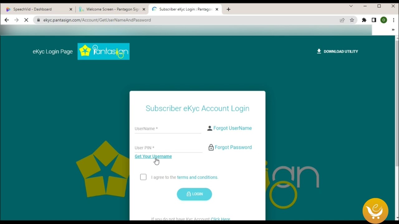 How to get your username and reset password in  Pantasign.